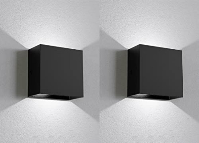 ZYI Indoor LED Wall Lamp with Touch Switch, Cordless Lamp Rechargeable USB Wall Sconce Lights Battery Powered Bedside Lamps for Bedroom Children's Room Corridor Stairwell (Black 2pack, 6000K) - 6000K - Black 2pack