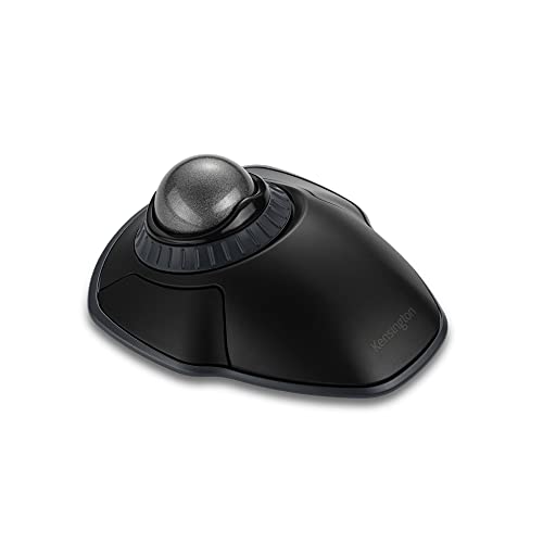 Kensington Orbit Wireless Trackball with Scroll Ring - Space Gray (K72675WW),Black/Grey - Black-Grey - wireless