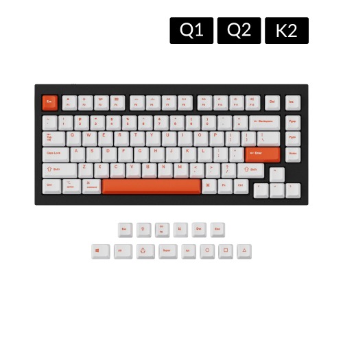 OEM Dye-Sub PBT Keycap Set - Orange | OEM Keycap Set / V1 / V2 / Q1 / Q1 Pro / Q2 / Q2 Pro / K2 / K2 Pro