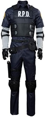 Adult Leon Kennedy Cosplay Costume Halloween Full Set Outfits - Small