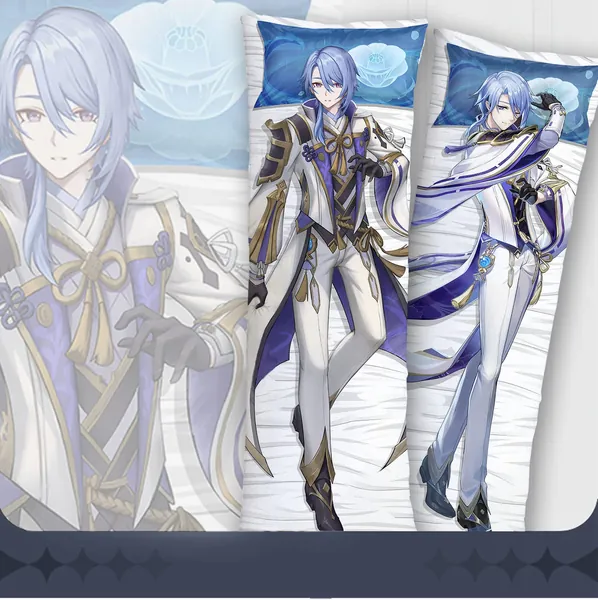 Genshin Impact Pillowcase Kamisato Ayato Body Pillow Case Cover Dakimakura 59"x20"(150x50cm )