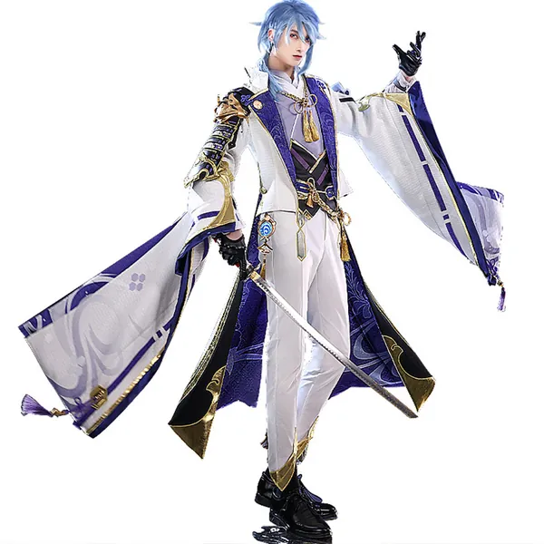 【Size S-3XL】DokiDoki-SR Game Genshin Impact Cosplay Kamisato Ayato Costume | S-PRESALE