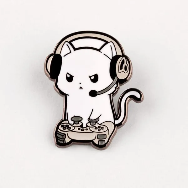 Pew Pew Kitty Pin - Charm Pin