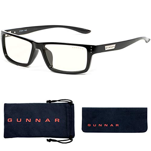 GUNNAR - Premium Gaming and Computer Glasses - Blocks Blue Light - Riot - Clear - Onyx