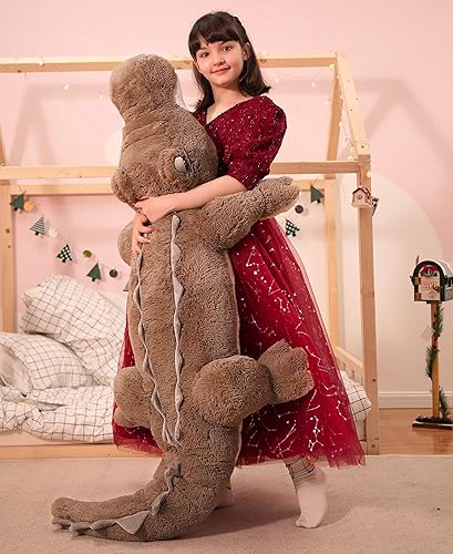 MorisMos Giant Alligator Stuffed Animal, 67" Soft Large Alligator Plush Toy, Big Stuffed Crocodile Gifts for Kids Boys Girls - 67" Dark Alligator
