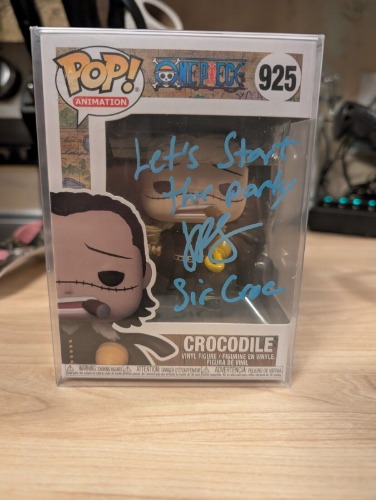 Collectible Funko Pop Crocodile From One Piece Signed By John Swasey with COA