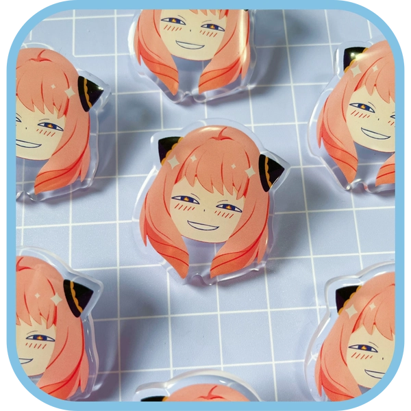 anya acrylic pin