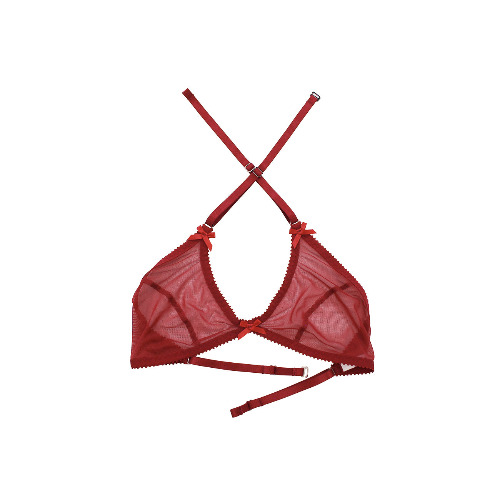 Daphnis Bralette Red Mesh | Red Mesh / XL