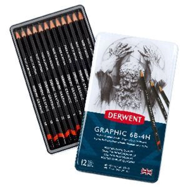 Derwent Graphic Sketching Pencils Medium 12 Pack