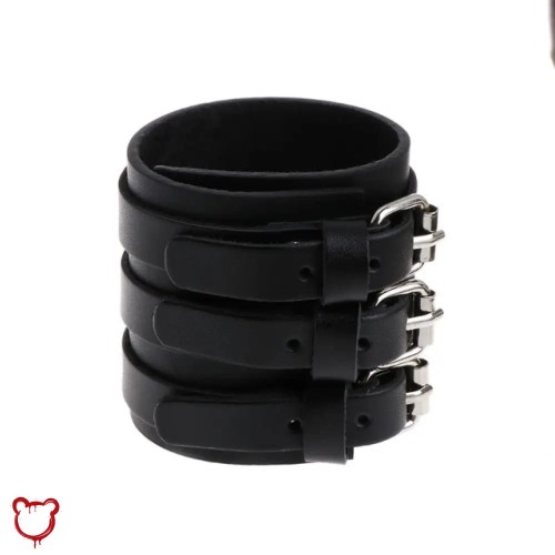 "Brave Black Leather Bracelet"