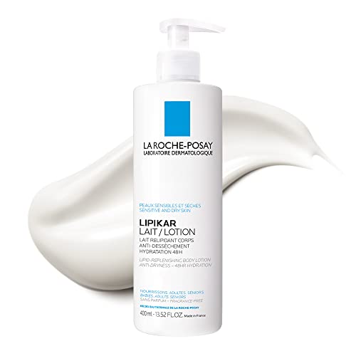 La Roche-Posay Body Lotion, Lipikar Body Lotion Daily Repair Moisturizing Lotion with Shea Butter and Glycerin, Fragrance Free, Paraben Free - 400 ml (Pack of 1)