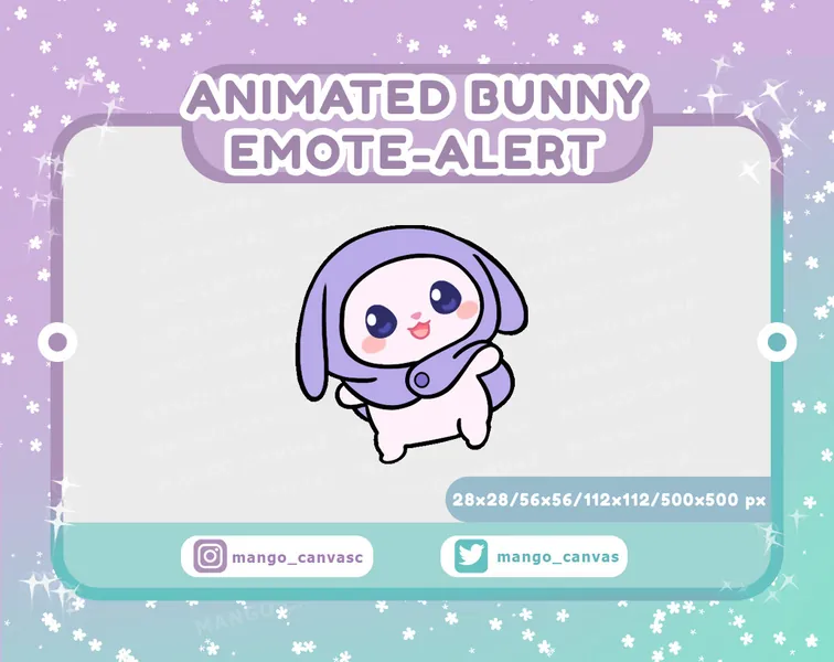 Animated Bunny Emote-Alert/ Spin Emote