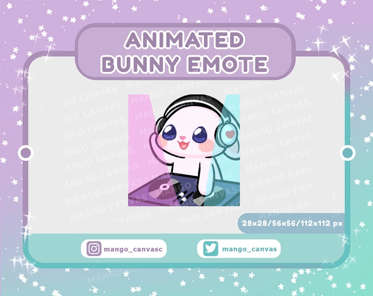 Animated Bunny Emote-DJ Emote
