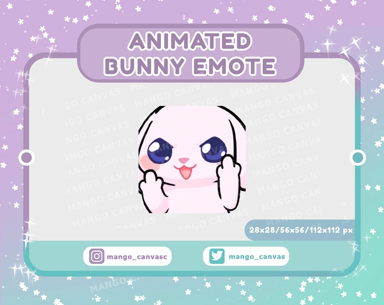 Animated Bunny Emote-Middle Finger Emote