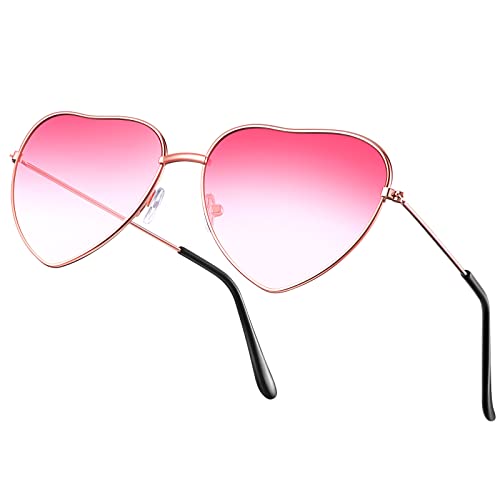 Rose gold heart sunglasses