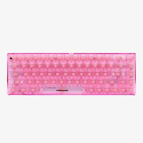 CLEAR ROSE QUARTZ Base 65 Keyboard (Honey V2 Switch) | Default Title