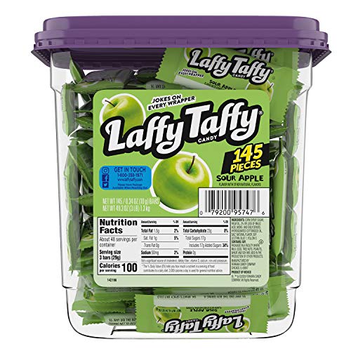 Laffy Taffy Candy, Sour Apple Flavor, 145 Pieces - Apple - 145 Count