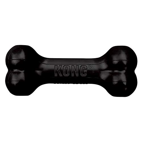 KONG - Extreme Goodie Bone - KONG's Most Durable Natural Rubber Dog Bone for Power Chewers - Black - For Medium Dogs - Medium