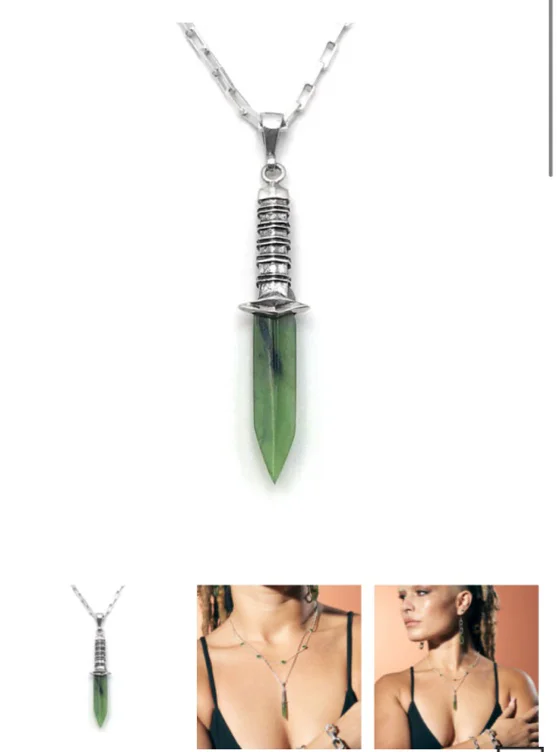 Nick Von K - Pounamu Dagger Pendant