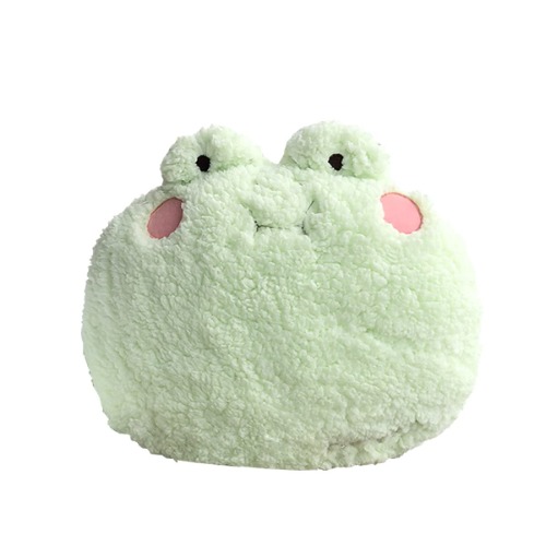 DXDE4U Frog Plush Pillow, Adorable Frog Stuffed Animal (15*14 inch), Home Cushion Decoration Plush Hugging Pillow Frog Toy Birthday Xmas Travel Gift for Kids Adults Girls Boys - Small Light Green