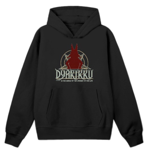 Dya Rikku Embroidered Black Hoodie | XXL