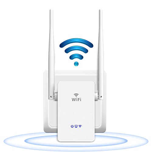 WiFi Booster, 300Mbps WiFi Extender Booste 2.4G WiFi Booster Range Extender with 2* 5dBi Antennas, WAN/LAN Port, WiFi Extender Booster Broadband/Wi-Fi Extender Support Repeater/Router/AP Mode, UK Plug - White 300Mbs