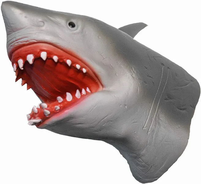 Yolococa Hand Puppet Toys Realistic Latex Animal Shark Instagram Children Toys (Shark)