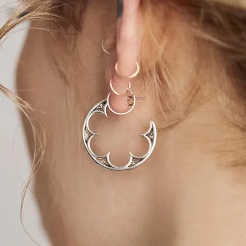 ATONE Gothic Window Hoop Earrings