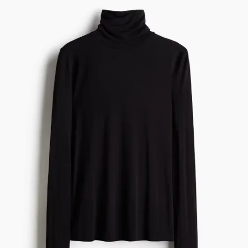 H&M Viscose Turtleneck Top