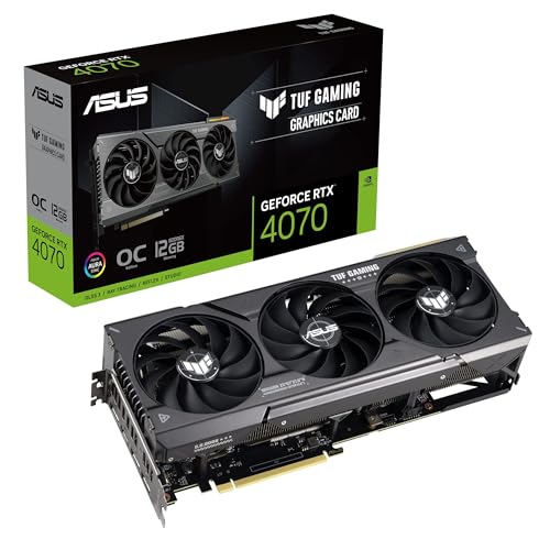 ASUS TUF Gaming NVIDIA GeForce RTX™ 4070 OC Edition Gaming Graphics Card (PCIe 4.0, 12GB GDDR6X, HDMI 2.1, DisplayPort 1.4a) - TUF Gaming - RTX4070|OC