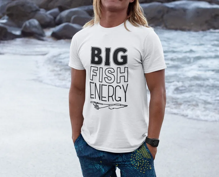 Big Fish Energy Shirt, Funny Fishing Shirts For Husband, Fishing Gifts, mens Humor Tee Shirt, Fisherman Tshirt, Fathers Day Gift Fishing