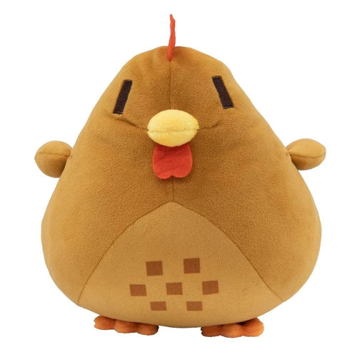 Stardew Valley Chicken Plush Toys, 7.9" Chubby Soft Hen Stuffed Animal Plushes Doll, Soft Cartoon Anime Doll Figure Pillows Surprise Gift for Fans Kids Birthday (Khaki) - 