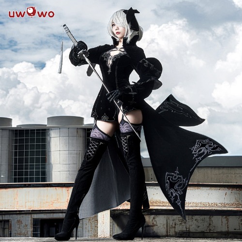 【Pre-sale】Uwowo Nier: Automata 2B Reincarnation Alternate Battler Outfit Cosplay Costume - S
