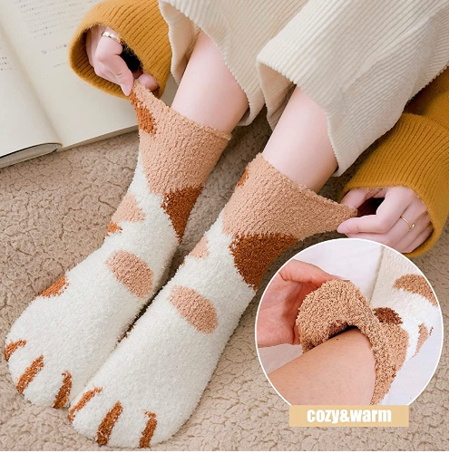 Amazon.com: Ginmewrae Women Fuzzy Socks 6 Pairs Cozy Soft Fluffy Cute Cat Animal Slipper Socks Home Sleeping Warm Socks Christmas Gifts Pack for Girls Women : Clothing, Shoes & Jewelry