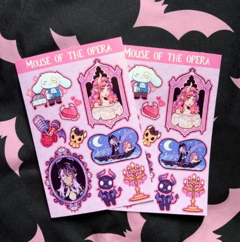 (Etsy @Corstella) Ironmouse & Bubi Phantom Sticker Sheet