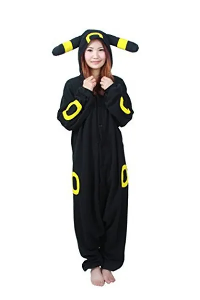 WOTOGOLD Animal Cosplay Costume Unisex Adult Pajamas - Medium Black Umbreon