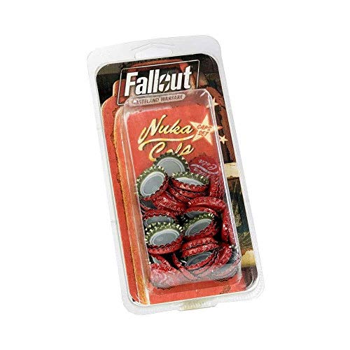 Modiphius: Fallout Nuka-Cola Caps Set, Includes 50 Distressed Nuka-Cola Bottle Caps, Made By an Official Bottle Cap Manufacturer, For Ages 14 and up