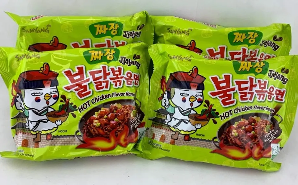 4pcs Samyang Jjajang Buldak Spicy Black Bean Roasted Chicken Ramen Noodle