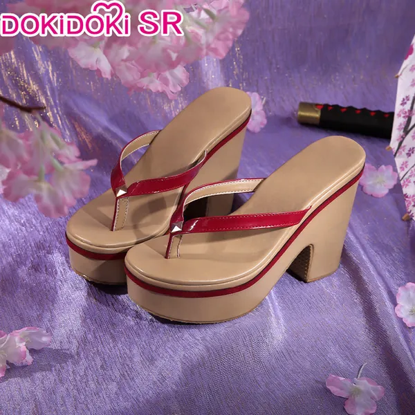 【Size S】DokiDoki-SR Game Genshin Impact  Raiden Shogun  Cosplay Costume Baal | Shoes-S(37)-PRESALE