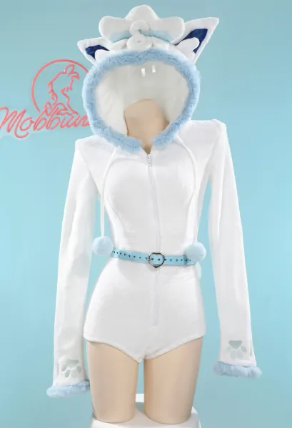 Vulpix Derivative Fluffy Bodycon Romper 