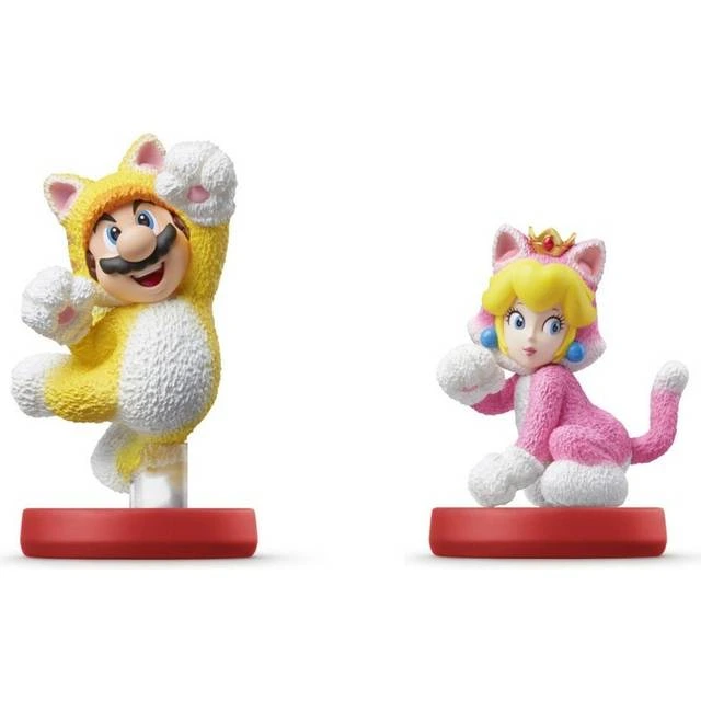 Cat Mario and Cat Peach Double Pack amiibo (Super Mario Collection)