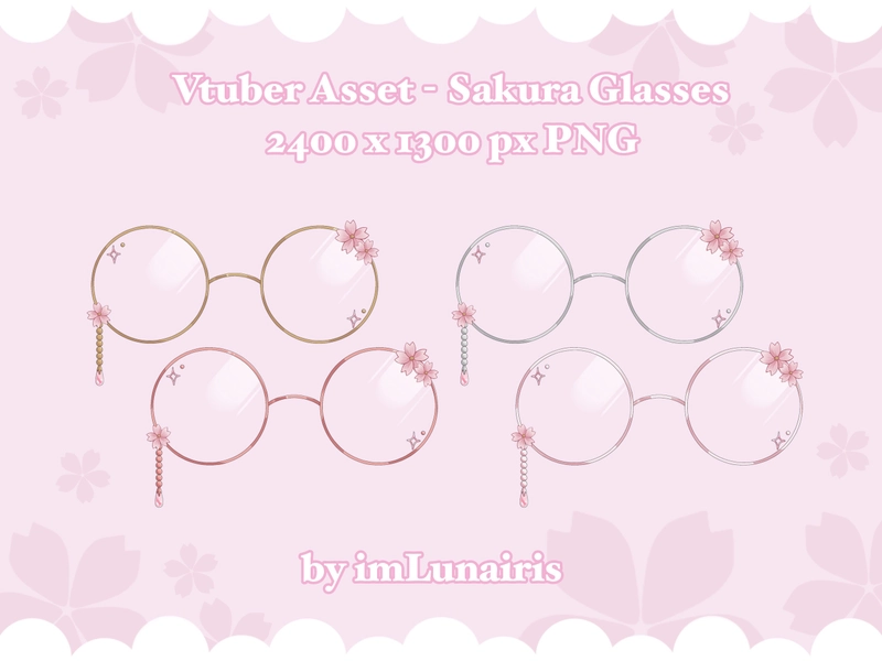Vtuber Rosa Sakura Brille ⋄ PNG Kawaii/Cute/Pretty