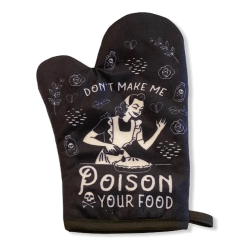 Halloween Don't Make Me Poison Your Food Oven Mitt - 1pcs / 18x29cm