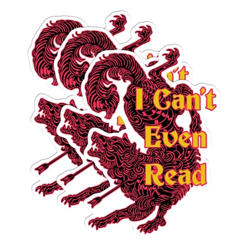 (3PCS) ACOTAR Sticker I Cant Even Read ACOTAR Inspired Bookish Book Lover Dragon Funny Die-Cut Waterproof Vinyl Sticker for Water Bottle Tumbler Phone Case Cars Laptops Gifts for Kids (2 Inches) - 2 Inches