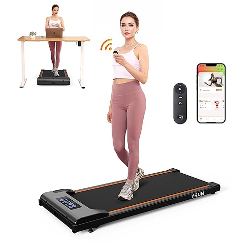 Walking Pad Under Desk Treadmill, 2.5HP Quiet Brushless Small Treadmill for Home and Office, Compact Portable Walking pad with Remote & App Control for Walking and Jogging - Standard