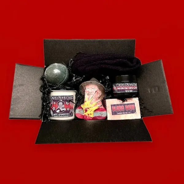 Never Sleep Again: Self-Scare Package // Horror Self Care Gift Box
