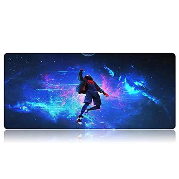 Bimormat XXL Gaming Mouse Pad,Extended 900x400mm Large Anime Mouse Mat with Stitched Edges Keyboard Personalized Mousepads Non-slip Water-Resistant Rubber Base Desk Mat(90x40 U42maskman)