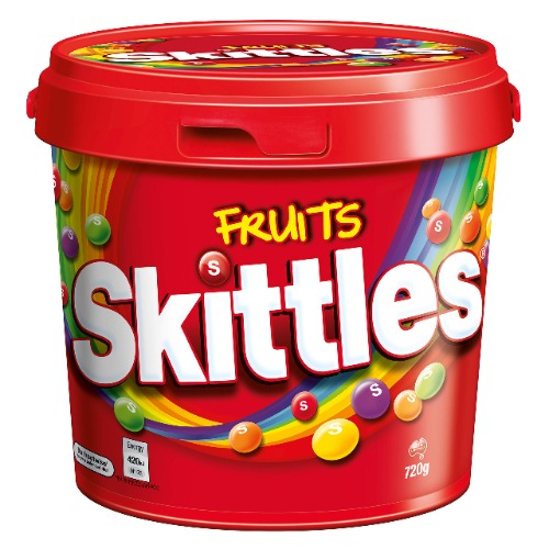 Skittles Fruits Chewy Lollies Snack & Share Party Bucket 720g