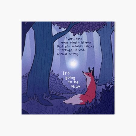 "It's Going to Be Okay" Fairy and Fox in Forest Art Board Print by thelatestkate
