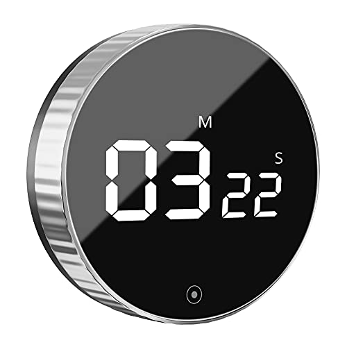 Kitchen Timer, VOLUEX Magnetic Countdown Timer, Volume Adjustable Large LCD Display Digital Timer for Food Cooking, Study, Classroom, Fitness, One Button Operation for Kids, Adults and Elderly